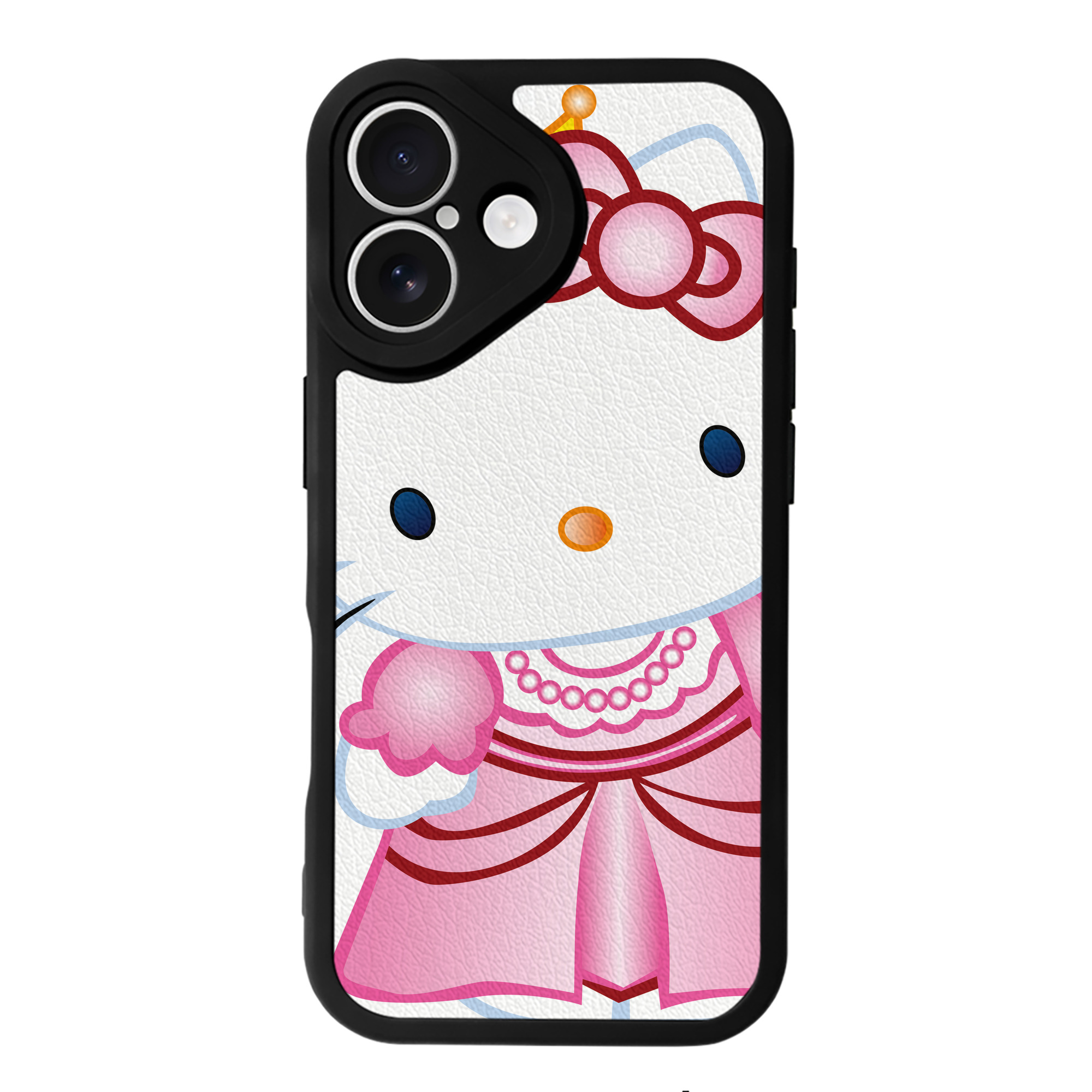 （画像用） Hello Kitty ハローキティ 【iPhone 16シリーズ対応】シリコンスマホケース（レザー調） 材質：シリコン